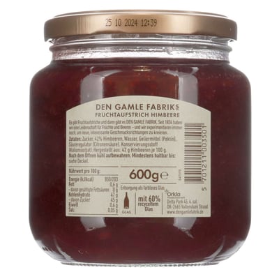 Den den gamle fabrik hindbær 600 g