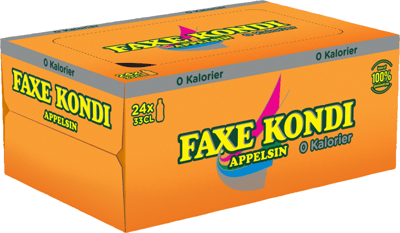 Faxe Kondi Appelsin 0 Kal 24x033l Pet