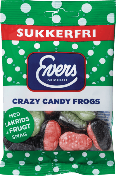 Evers sukkerfri crazy candy frogs 70g