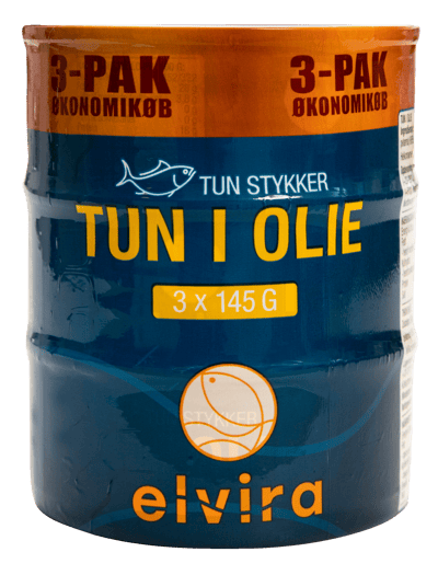 Elvira tun I olie 145g 3-pak
