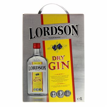 Lordson Gin -taske i boks 37,5% 3 l.