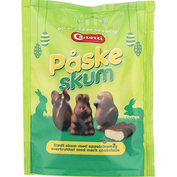 Carletti påskeskum med oransje smak og mørk sjokolade 150g