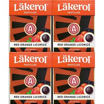 Läkerol Red Orange 4 paquetes