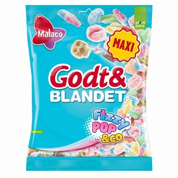 Malaco gut und gemischtes sprudelndes Pop & Co 330g