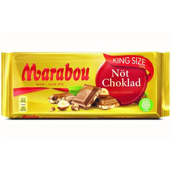 Marabou mælk og møtrik 250 g