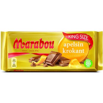 Marabou orange kant 250 g