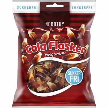 Nordthy Cola flasker sukkerfri 80 g