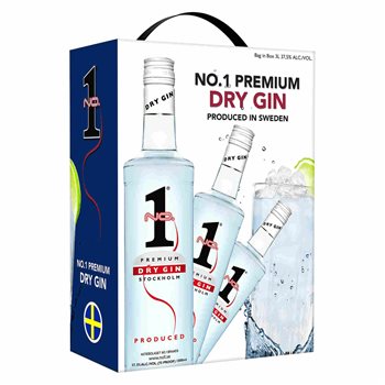 No.1 Premium Gin 37.5% 3 l. BIB