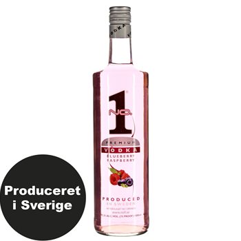 No.1 Premium vodka bringebær/blåbær 37,5% 1 l.