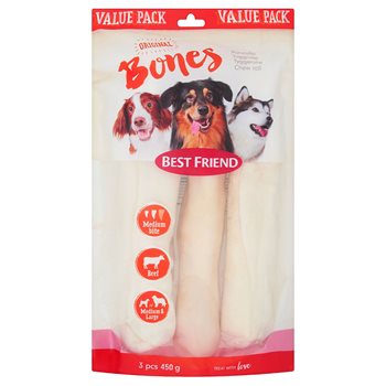 Bones Best Bones BigBite che masticano 28 cm, pacchetto da 3